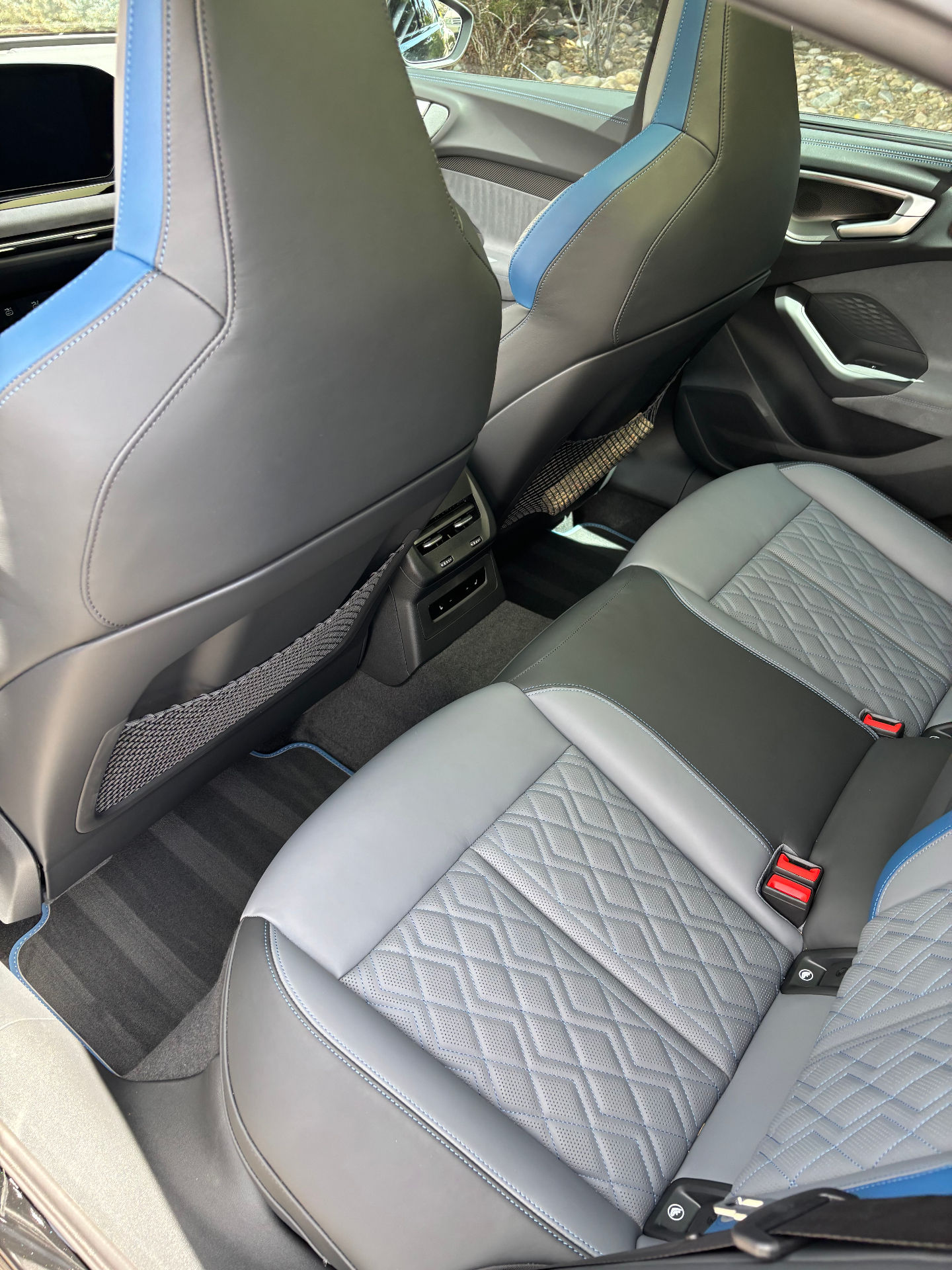 Audi e-tron GT rear seat detail