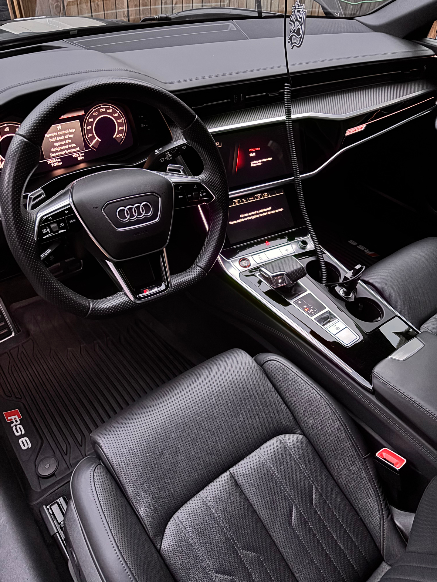 Audi RS6 interior after detailing