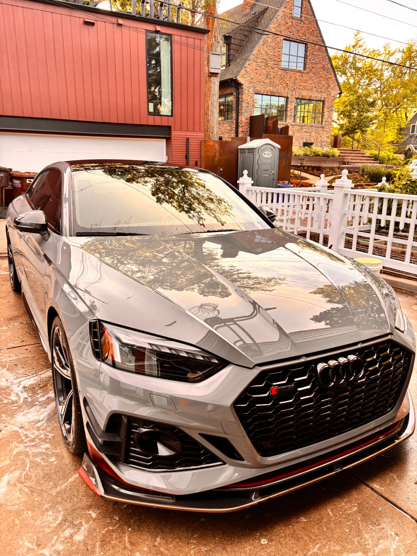 Audi RS5 front end after wash