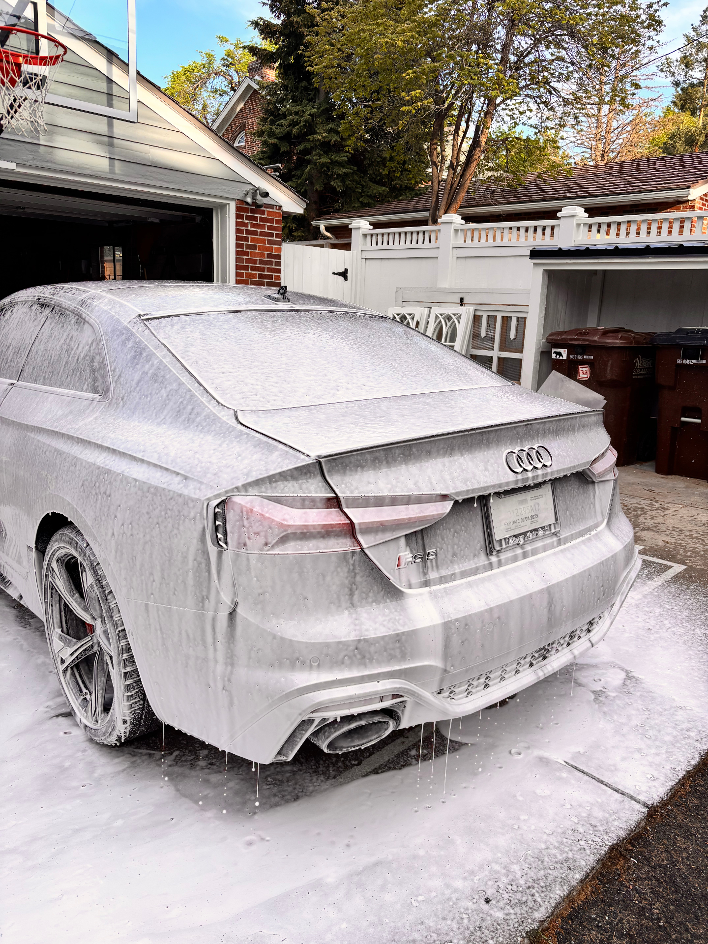 Audi RS5 during foam wash
