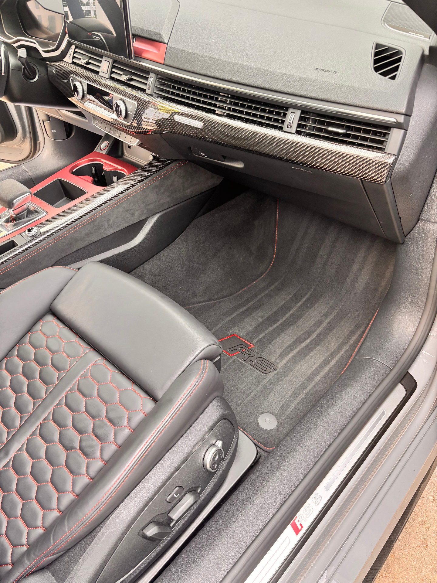 Audi RS5 passenger interior after detailing